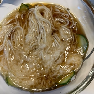 とろろきゅうりの冷や汁風そうめん